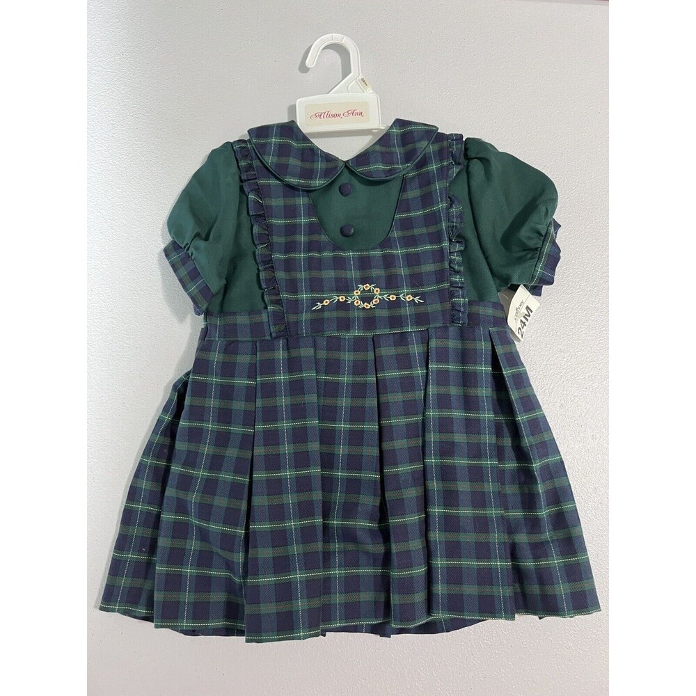 Infant Blackwatch Plaid Tartan Party Dress w/ Panties Sz 24 Mos NWT